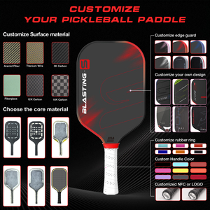 Jusain nhà máy OEM/.ODM <span class=keywords><strong>Pro</strong></span> IV loạt 16mm gen4 lõi tổ ong T700 sợi carbon pickleball mái chèo vợt - Product Image 4
