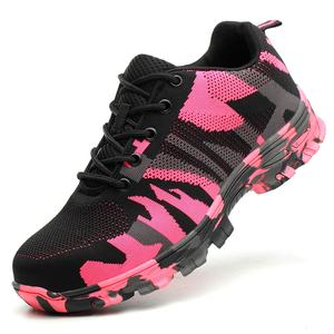 <span class=keywords><strong>Scarpe</strong></span> Antinfortunistiche Leggere e Traspiranti con Punta in Acciaio per Uomo e Donna, Sneaker di Sicurezza Rosa per Estate e Inverno - Product Image 5