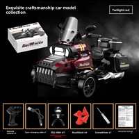 Tricycle RC 2,4 GHz avec LED, moto RC de drift avec figurine de pilote, mini moto acrobatique à 3 roues, haute vitesse, pour jeu de rôle, vente en gros