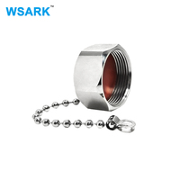 Capuchons anti-poussière métalliques étanches RF avec chaîne pour connecteurs coaxiaux RF femelles 7/16 DIN en stock
