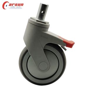 Griff ring M22 * 40mmTPR Rollen für Krankenhaus ausrüstung Medizinische Lenk rollen mit langem Stiel und Zentral verriegelung OEM anpassbar - Product Image 2