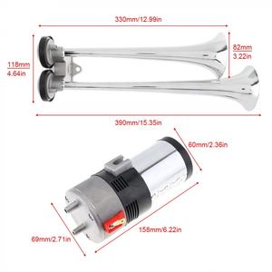 12/24V Fala Forte In Metallo Cromato Doppia Tromba Tromba D'aria per Auto Treno Camion Barca Camion - Product Image 6