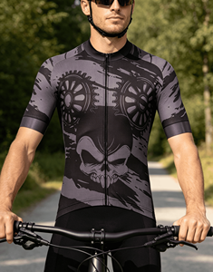 Maillot de cyclisme personnalisé coupe ajustée unisexe avec logo OEM, extensible, respirant, été, manches courtes ou longues - Product Image 4