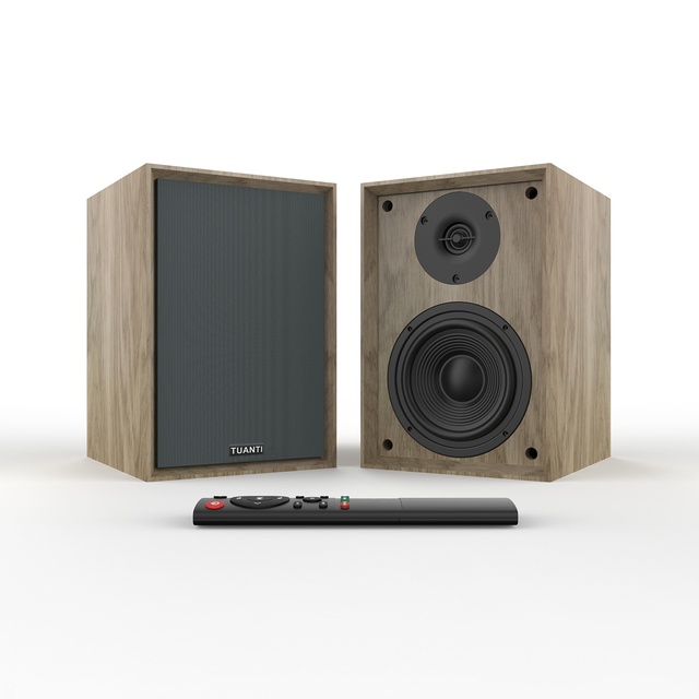 Home Theatre Active Bookshelf Speaker with Remote Control Customization 2.0ch Powered Speaker for TV Desktop Computer  Party Use