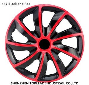 <span class=keywords><strong>Enjoliveur</strong></span> de roue de voiture deux couleurs 13 14 15 pouces noir et argent enjoliveurs de volant chauffant en matériau PP ou ABS - Product Image 2