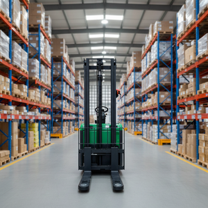 站立式电动堆高车 2000公斤负载能力 电池供电托盘升降叉车 适用于狭窄过道仓库 - Product Image 3