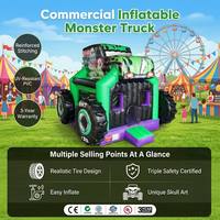 Château gonflable Monster Truck avec toboggan, pour fêtes d'enfants, qualité commerciale, certifié CE EN4960 ASTM F2374 UL, garantie 3 ans
