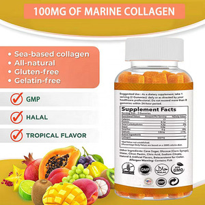 OEM/ODM Banda 3D Suave Sin azúcar Vegano Halal Biotina Vitamina Piel Cabello Omega 3 Multivitamina Proteína Colágeno Gomitas - Product Image 4