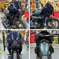 Kit de carénage supérieur de moto de style FXRP et carénage inférieur en fibre de verre de style Clubstyle pour HD Softail Low Rider S/Street Bob/Fat Bob