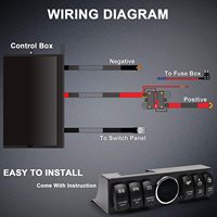 Nouveau panneau de 6 interrupteurs à bascule IP65 étanche 12V pour Jeep Wrangler JK JKU 2007-2018 avec garantie de 12 mois