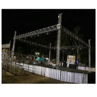 Estructura de Iluminación para Eventos al Aire Libre de Aleación de Aluminio, Enfoque en Seguridad, Color Plateado, Diseño Modular y Alta Capacidad de Carga para Conciertos