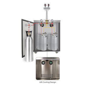 FUYONG 4 US fûts sac à dos refroidisseur de bière en acier inoxydable fût de bière 2 robinets/robinets Kegerator de bière pression - Product Image 3