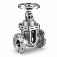 Vanne à opercule manuelle industrielle LUOKEFM Z45W-10P en acier inoxydable CF8 à tige montante, siège métallique, PN10, pour eau douce