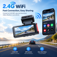Caméra de Voiture M8 4K+1080P, Boîte Noire 4K à Double Objectif, Caméra Embarquée Wifi GPS 4K Avant et Arrière
