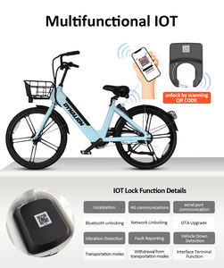 Custom NFC U-Lock Ble Venta al por mayor Smart Lock Alquiler de fabricantes de alta calidad 26 pulgadas IOT Api Public City Electric Share Bike - Product Image 6