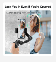 Stabilisateur de cardan 3 axes M03 pour smartphones, caméras portables, anti-vibration, suivi AI, contrôle gestuel, LED magnétique pour vlogging