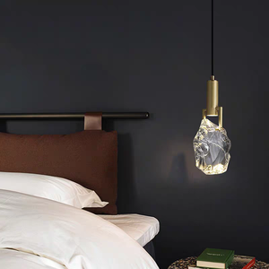 Teto alto Longo Moderna Sala Restaurante Bar Quarto Cristal Lustre LED Pingente Luz - Product Image 4