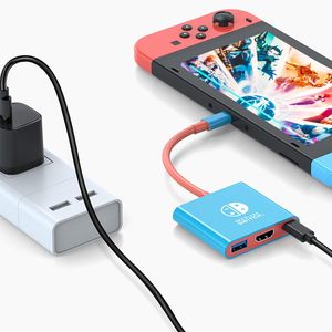 TUTI - Los Más Vendidos, Hub <span class=keywords><strong>USB</strong></span> 3 en 1, ABS HDTV 4k30hz, <span class=keywords><strong>USB</strong></span> <span class=keywords><strong>3.0</strong></span>, <span class=keywords><strong>PD</strong></span> 100w, Estación de Carga Tipo <span class=keywords><strong>C</strong></span> para N-Switch - Product Image 5