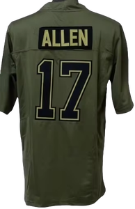 Jersey Sepak Bola 2025 Salute Green Stitched US American 15 Patrick Mahomes 17 Josh Allen 1 Jalen Hurts 23 McCaffrey 26 Barkley - Product Image 4