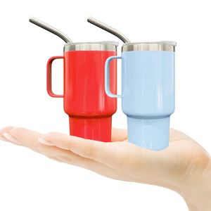 Vaso de chupito mini de 3 oz en colores pastel con asa y pajita metálica para whisky, tequila, vodka, bodas, fiestas y celebraciones. - Product Image 2