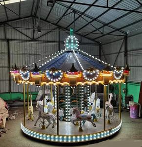 Pas cher Manège de Parc D'attractions Attrayant 12/16 Siège Électrique Carrousel Merry Go Round Enfants Carrousel À Vendre - Product Image 1