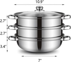 ty-Kitchenware 10 Pcs <b>Kitchen</b> Cooking Pot Stainless Steel Cookware Set - Product Image 3