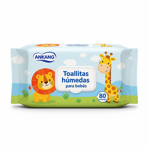 Salviettine umidificate per neonati con acqua OEM / ODM EDI con Aloe Vera E vitamina E Toallitas Humedas - Product Image 1