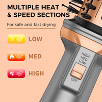 Nouvelle tendance : Brosse coiffante 3-en-1 à air chaud, outil de coiffage électrique professionnel avec brosse en nylon pour usage hôtelier et domestique