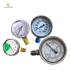 Boîtier SS et laiton gaz naturel interne 0-1kg/cm2/15psi KL 1.6 connexion inférieure manomètre sage