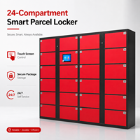 Casier à colis intelligent commercial avec écran tactile, service en libre-service 24h/24 et 7j/7, armoire de stockage de colis