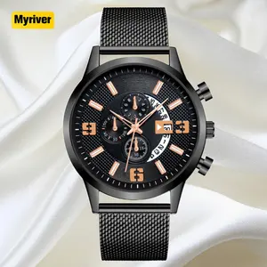 Reloj mecánico automático Myriver para hombre, reloj de pulsera clásico con manecillas luminosas, espejo de cristal de alta dureza, reloj de marca resistente al agua