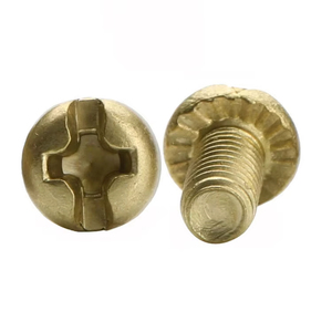 M3 M4 Điện An Ninh Pan Đầu Cap Cổ Nhỏ Phillips Khe Cắm Thu Nhỏ Brass SSD Gắn Serrated Chủ Đề Vít - Product Image 3