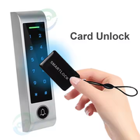 Sistema de Control de Acceso a Puertas Independiente, Impermeable para Exteriores, Pantalla Táctil, Control de Acceso por Tarjeta RFID, Desbloqueo por WiFi con la Aplicación Tuya