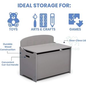 Factory Luxury Wooden Toy <b>Storage</b> <b>Box</b> for Kids Beautiful Durable With Large Capacity and Convenient Handling Handle - Product Image 5