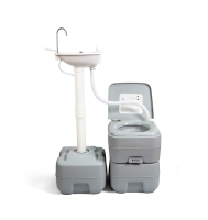 Toilette de camping de chasse d'eau de bateau extérieure portative avec la conception à emporter de lavabo de grande capacité de 20L