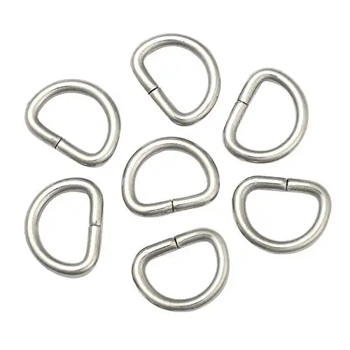 Custom 304 Stainless Steel D Rings Buckle Clasps for Handbags Sewing Webbing Strapping Bags Purse Garment Accessories