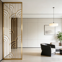 Paravent de séparation de pièce en acier inoxydable sur mesure, écran de séparation pour usage intérieur