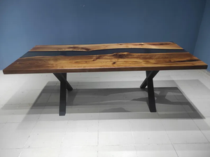 Estilo Resina epoxi Río <span class=keywords><strong>Mesa</strong></span> sólida Muebles de sala de estar Café Escritorio Cena <span class=keywords><strong>Mesa</strong></span> de Río - Product Image 5