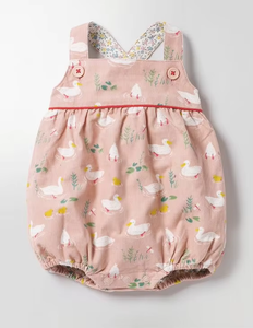 Verano nuevo diseño terciopelo transpirable algodón estampado mameluco vestido para niñas bebé hermoso personalizable en tamaño y Color - Product Image 3