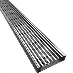 Custom Portable Rain Water Gutter Drains Roofing Cleaning Guard Gutters Stainless Steel Strip Drain Cover Gully Grating Covers