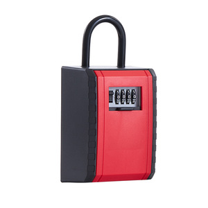 <b>Key</b> <b>Box</b> <b>Wall</b> <b>Mounted</b> ABS Plastic Combination Lock Red Black Gray Entryway Storage Organizers - Product Image 2