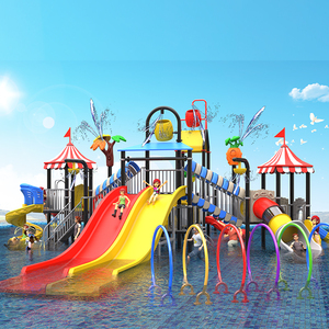 Parco giochi d'acqua all'aperto parco attrezzature piscina scivolo in fibra di vetro secchio e fontana combinazione acqua attrezzatura da gioco - Product Image 2