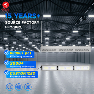 Projecteur linéaire UFO IP65 pour usage industriel, résistant à l'eau, pour entrepôts et supermarchés, 140lm/w, 250W, 200W, 300W, type Troffer - Product Image 2