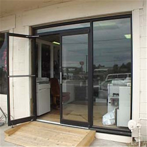 Fabbrica Della cina Buon Prezzo Angolo Porte Commerciale Kfc Negozio Negozio di Fronte Anteriore Porta A Doppio Battente <span class=keywords><strong>In</strong></span> <span class=keywords><strong>Vetro</strong></span> della Porta di Entrata - Product Image 1