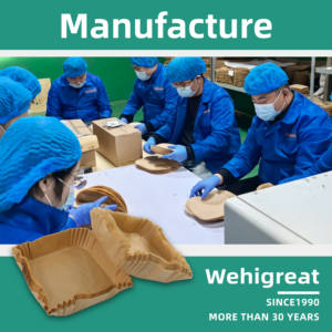 Wehigreat Customizable Branded Waterproof High Temperature Temp 40gsm 42gsm Print <strong>Blank</strong> Food air Fryer Cut <strong>Parchment</strong> Paper - Product Image 4