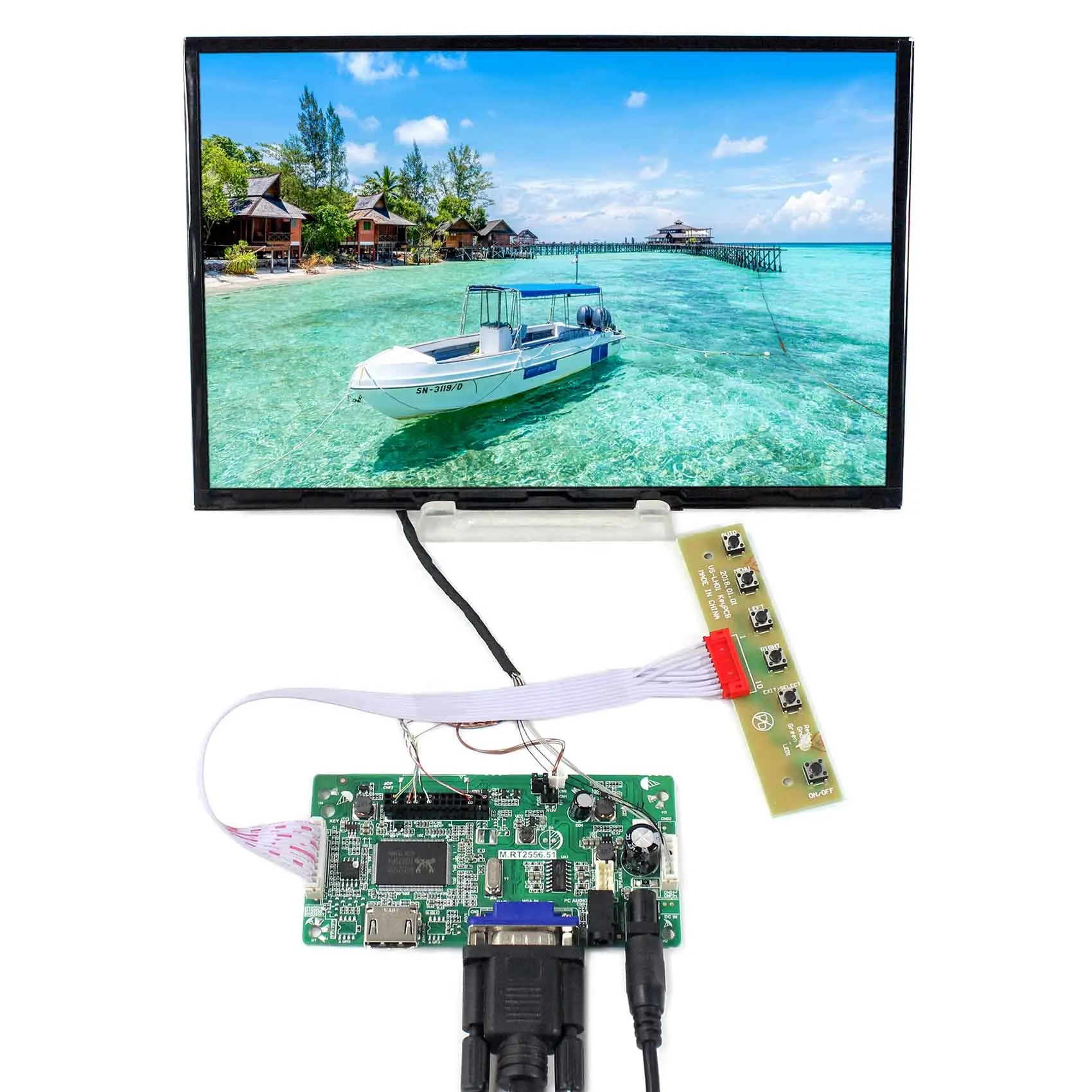 lcd to vga converter lcd controller board 30 pin b101uan01.c 1920x1200 hight resolution 101 tft lcd screen with control boar