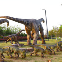 Modèles de dinosaures animatroniques électriques simulés pour parcs d'attractions et parcs à thème dinosaures
