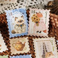 Autocollants décoratifs personnalisés en gros pour l'étiquetage des enveloppes, imprimés UV, style tampon, pour présentation et cadeaux