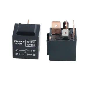 CHSKY Relay mobil arus berat, CH-80125DK Relay Pin besar Universal 12v 80A 4/5Pin tahan air untuk mobil biasanya terbuka