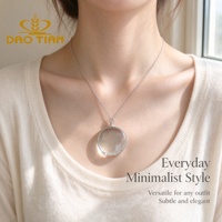 Collier photo en verre cristal vierge en gros à prix abordable, nouveau pendentif médaillon cœur en verre pour photos, coffret cadeau mariage et Saint-Valentin